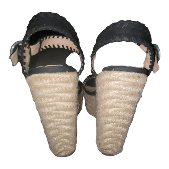 Suede Colorblock Wedge Shoes Sandals - Picture 3 of 4